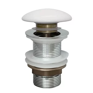 Piletta click clack tappo in ceramica senza troppo pieno